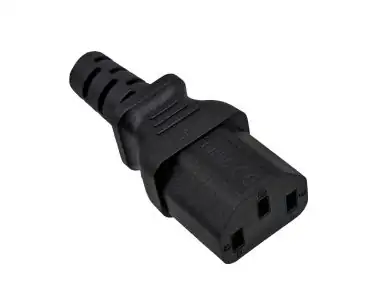 DINIC Kaltgeräte-Verlängerung C13 Stecker auf C14 Buchse, VDE, 0,75mm² schwarz, 0.75m